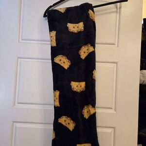 Cozy Black Bottoms with Taco Print